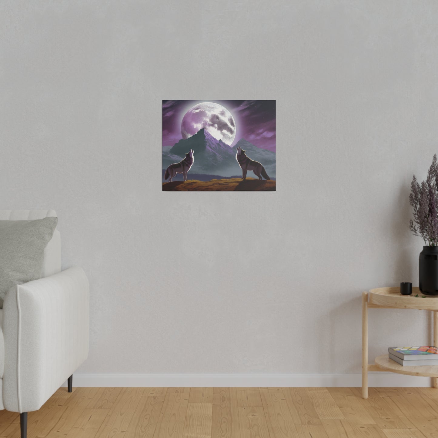 Howling Wolves Matte Canvas, 0.75" Depth