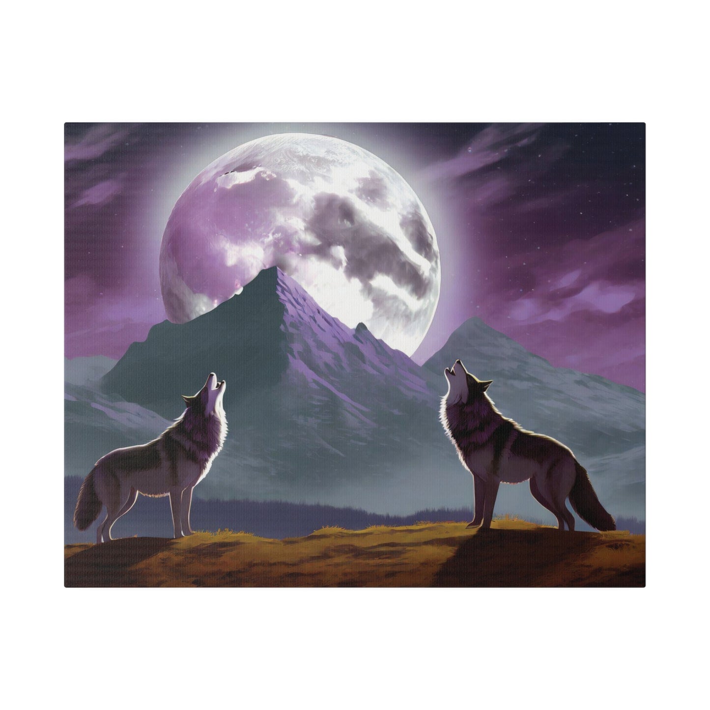 Howling Wolves Matte Canvas, 0.75" Depth