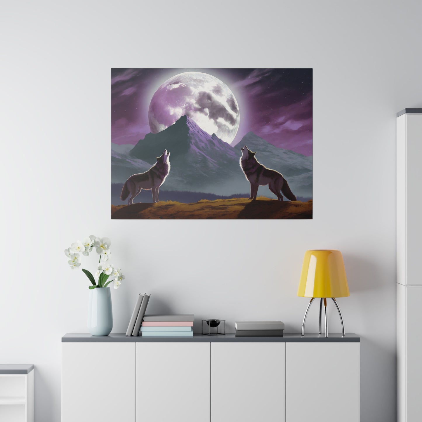 Howling Wolves Matte Canvas, 0.75" Depth