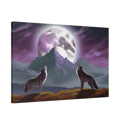 Howling Wolves Matte Canvas, 0.75" Depth