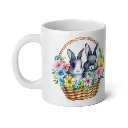 Basket Bunnies Jumbo Mug, 20oz