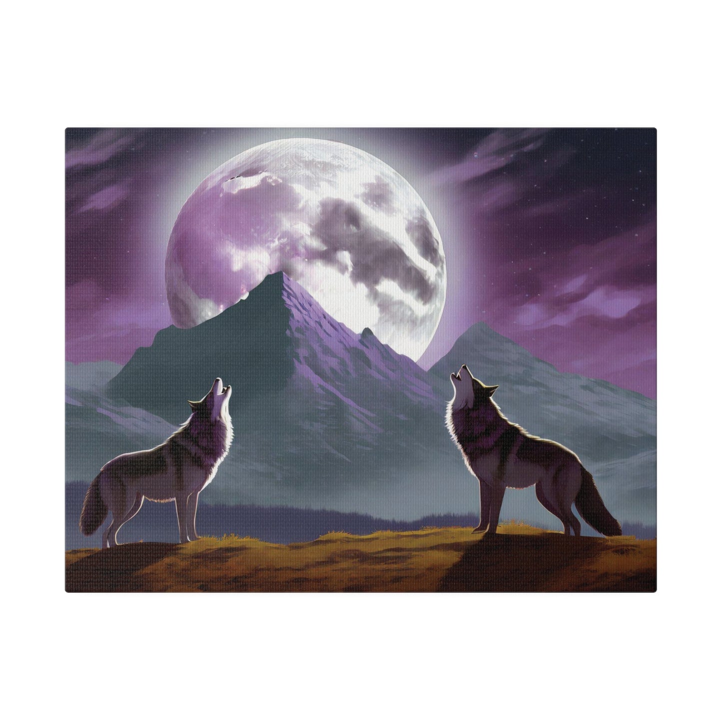 Howling Wolves Matte Canvas, 0.75" Depth