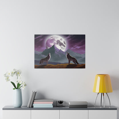 Howling Wolves Matte Canvas, 0.75" Depth