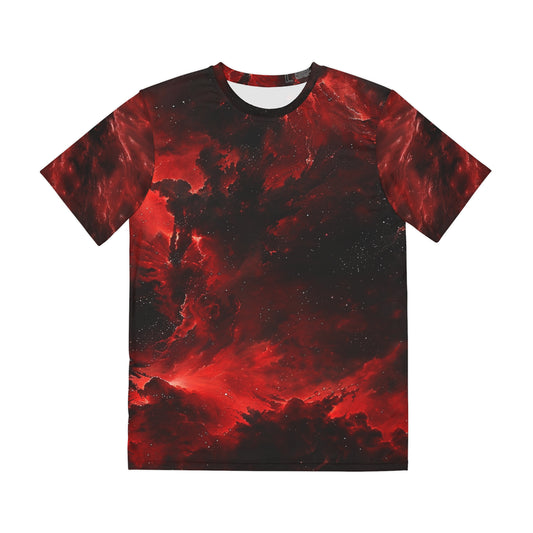 Red Nebula, Men's Polyester Tee