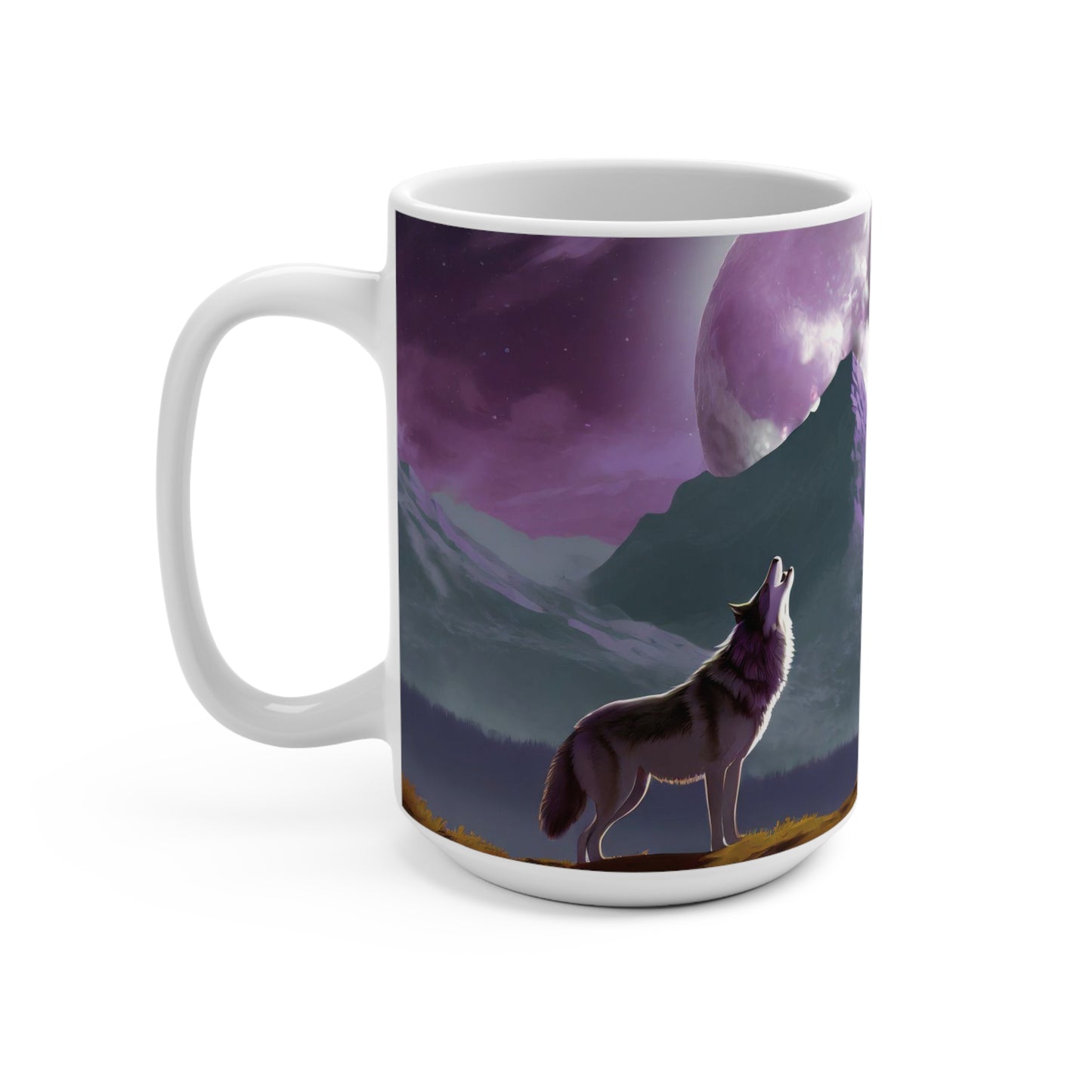 Howling Wolves Mug, 15oz