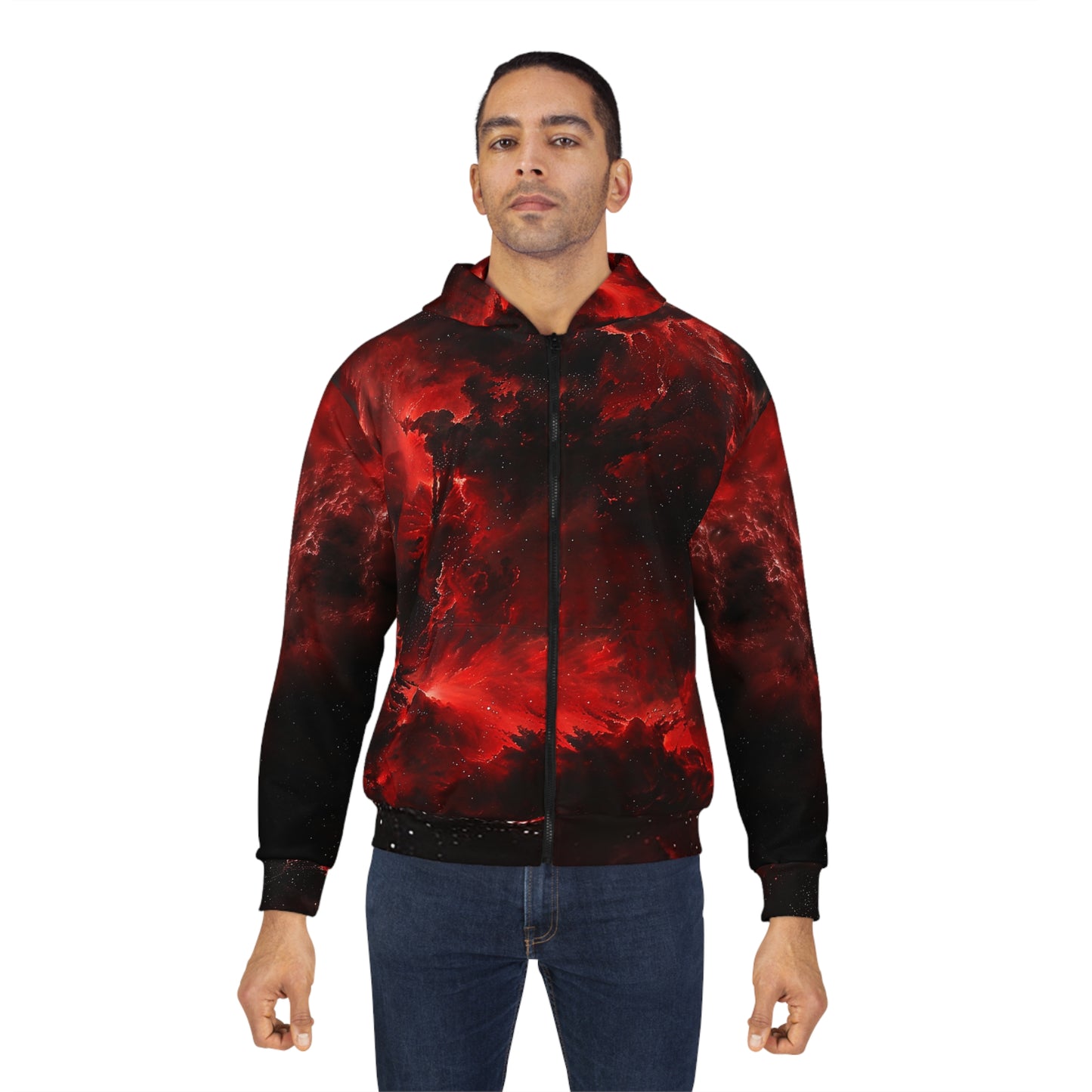 Red Nebula Zip-up Hoodie