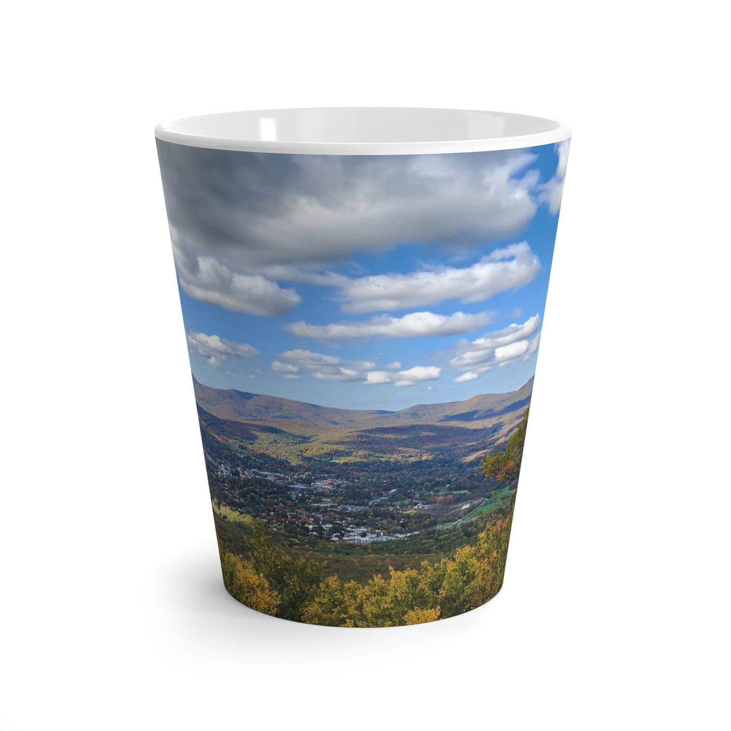 Early Autumn Mountain Top Latte Mug, 12oz