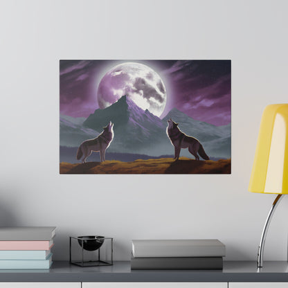 Howling Wolves Matte Canvas, 0.75" Depth