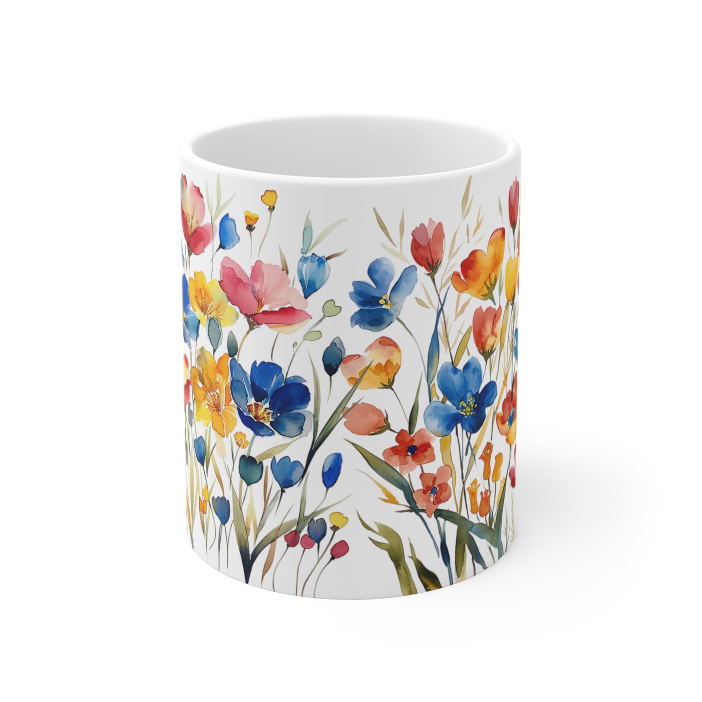 Spring Flower Latte Mug, 11oz