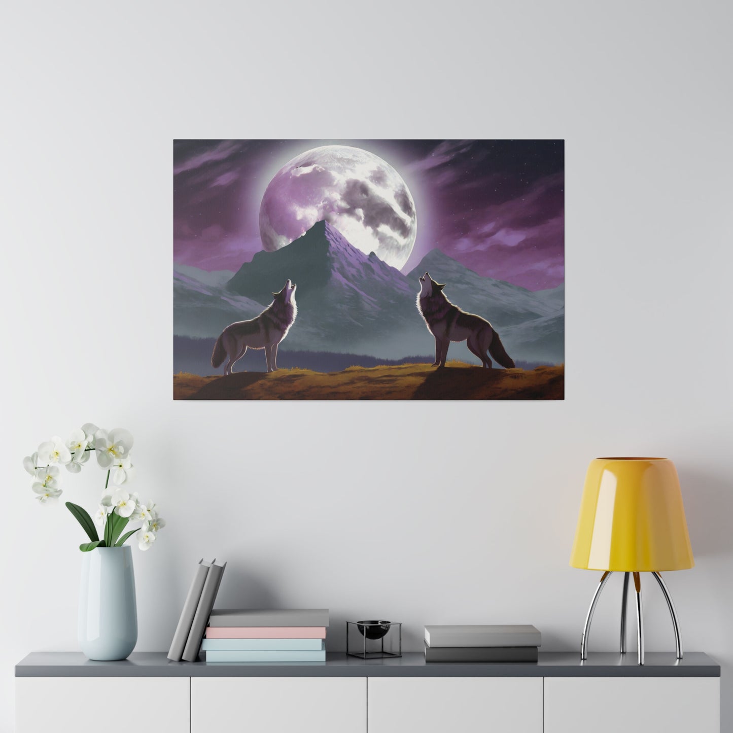 Howling Wolves Matte Canvas, 0.75" Depth