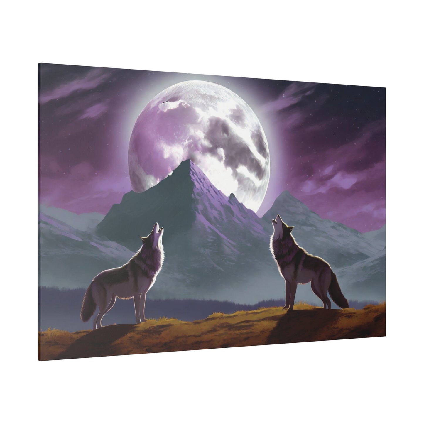 Howling Wolves Matte Canvas, 0.75" Depth