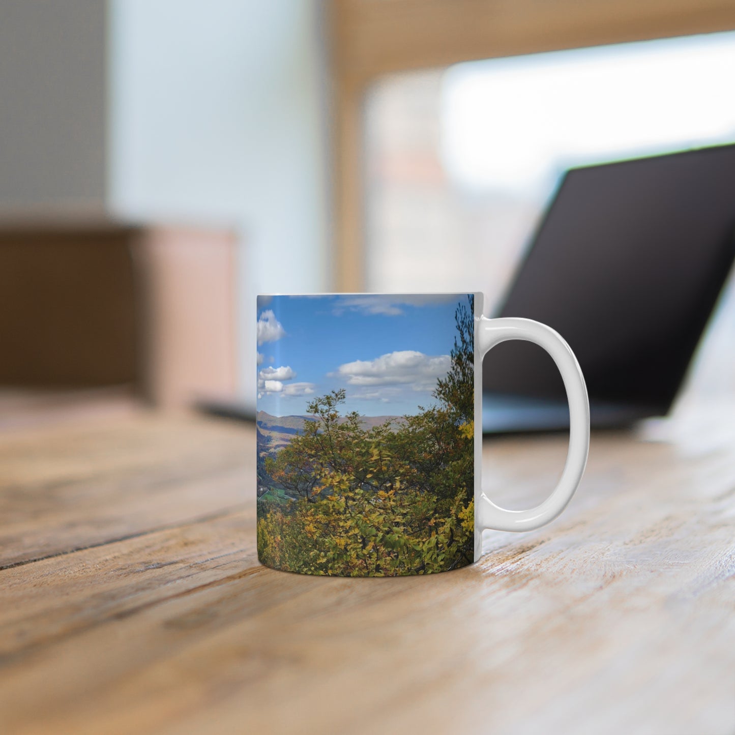 Early Autumn Mountain Top Mug, 11oz