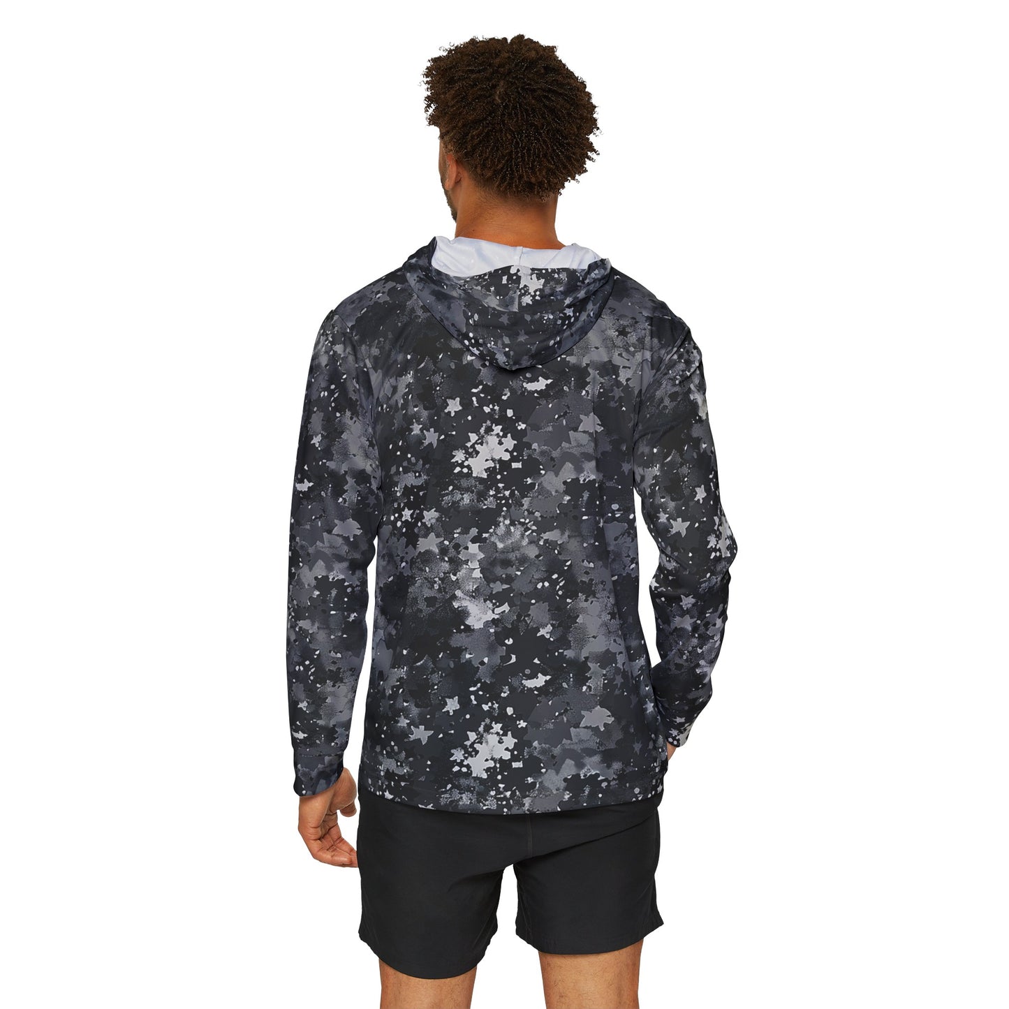 Black Camo Men's Sports Hoodie