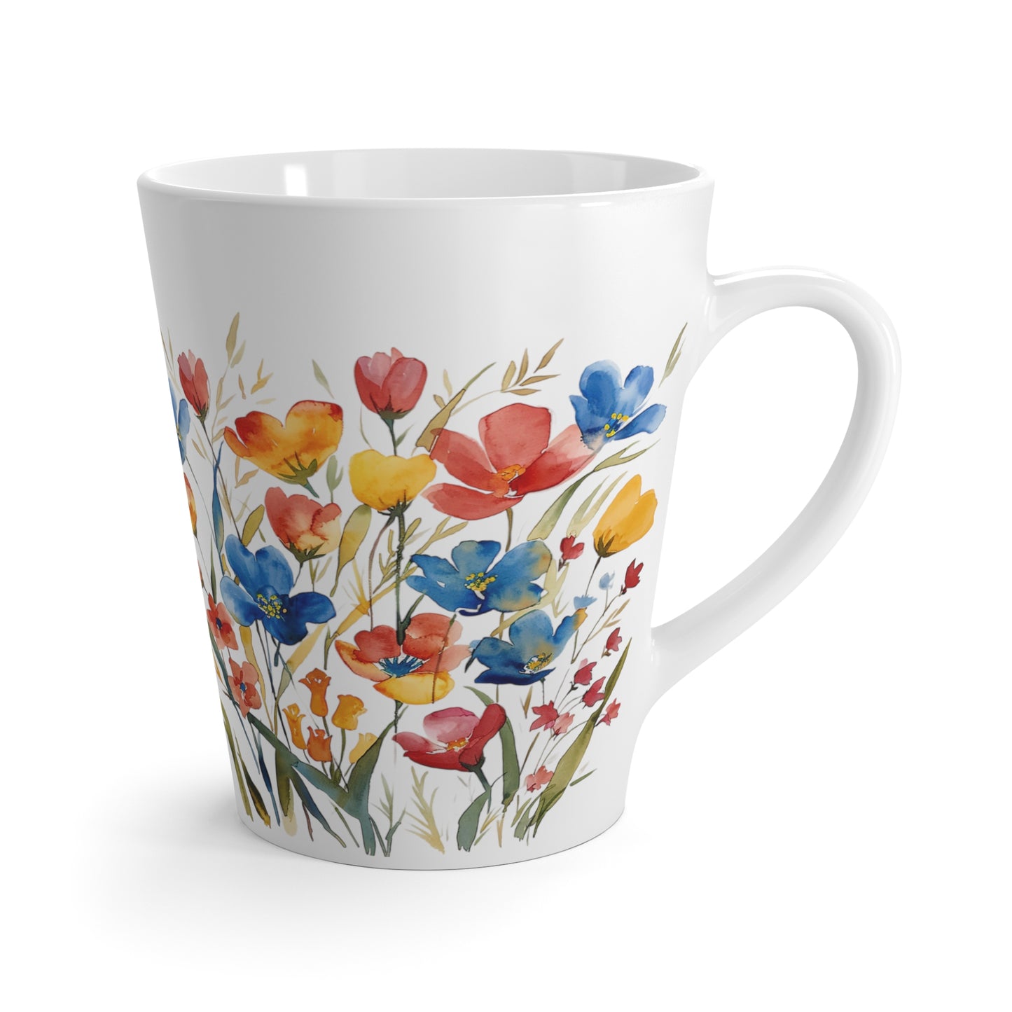 Spring Flower Latte Mug, 12oz