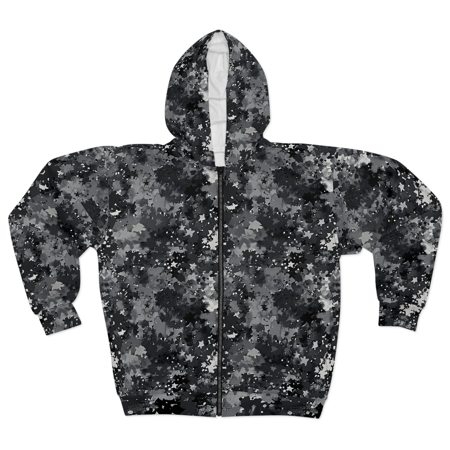 Black Camo Zip-up Hoodie