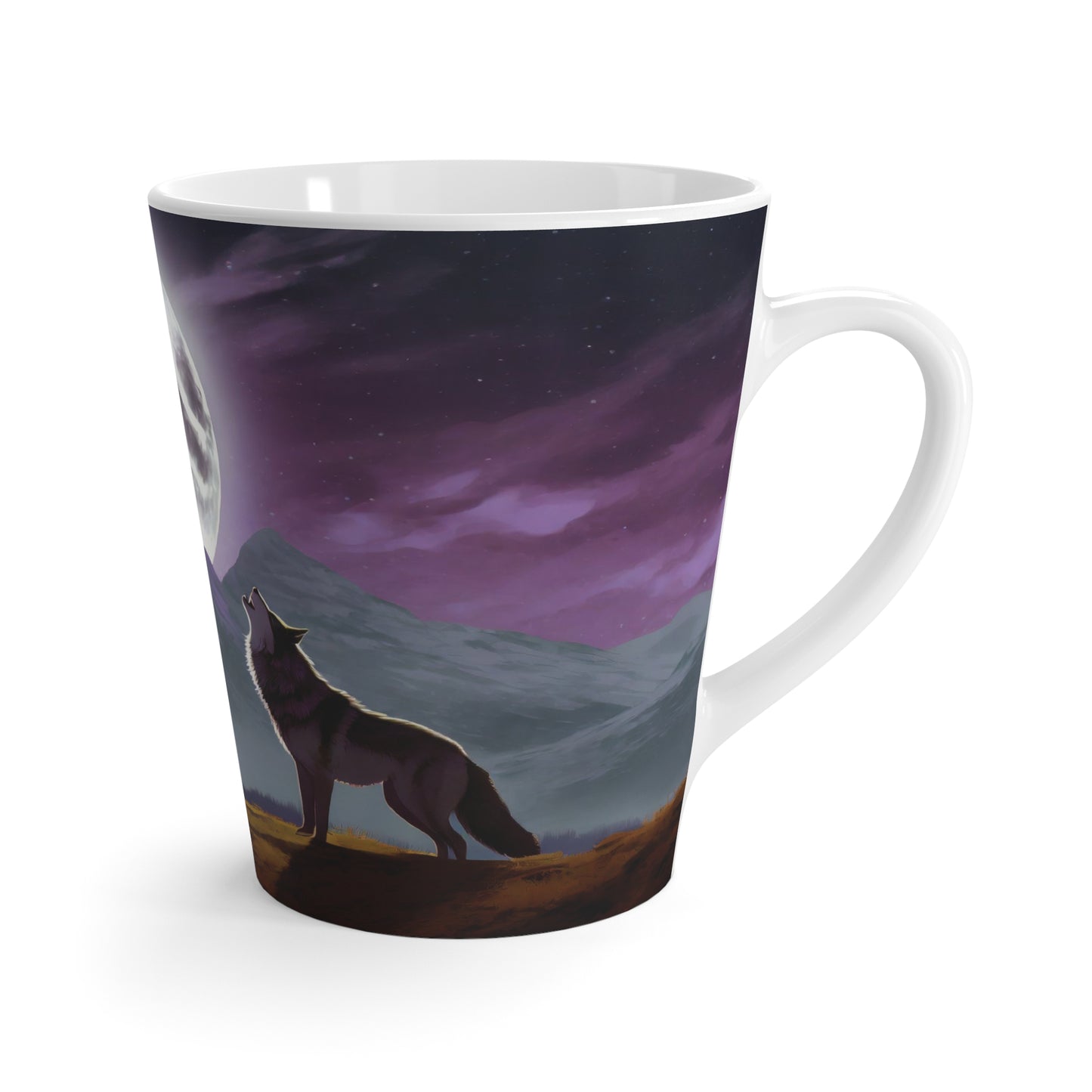 Howling Wolves Latte Mug, 12oz