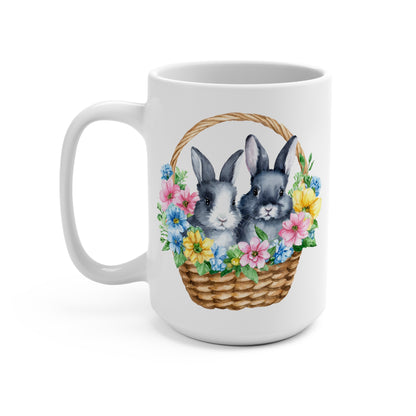 Basket Bunnies Mug, 15oz