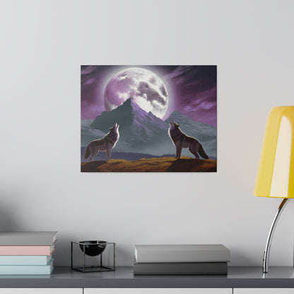 Howling Wolves Matte Canvas, 0.75" Depth