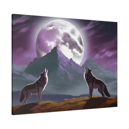 Howling Wolves Matte Canvas, 0.75" Depth