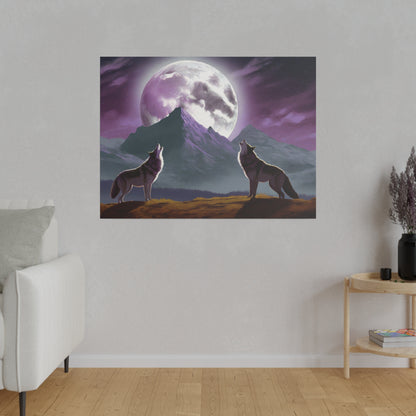 Howling Wolves Matte Canvas, 0.75" Depth