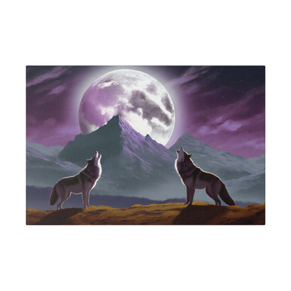 Howling Wolves Matte Canvas, 0.75" Depth