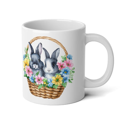 Basket Bunnies Jumbo Mug, 20oz