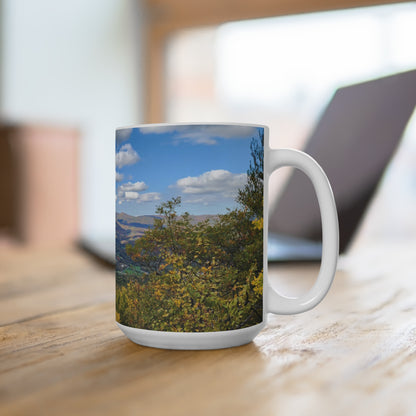 Early Autumn Mountain Top Mug, 15oz