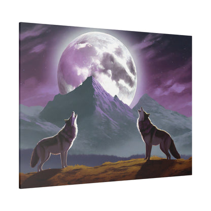 Howling Wolves Matte Canvas, 0.75" Depth