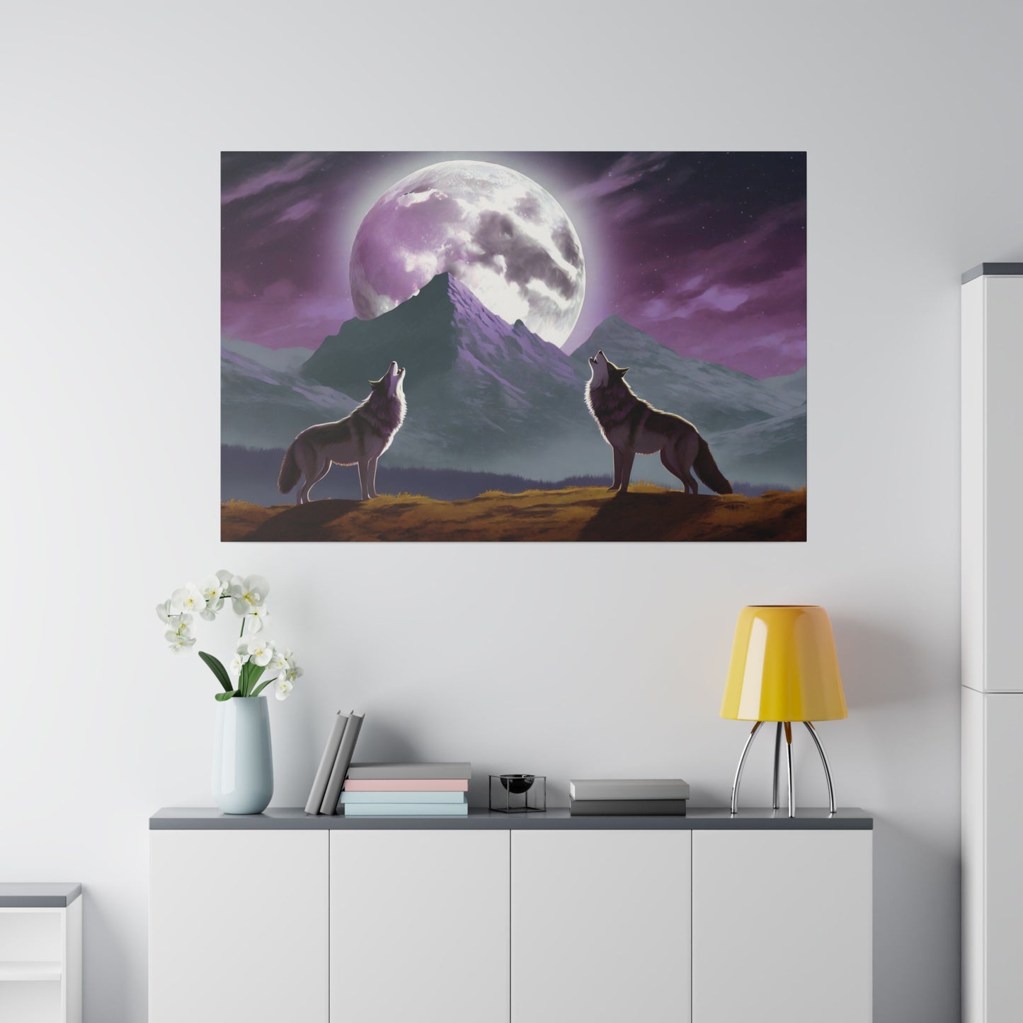 Howling Wolves Matte Canvas, 0.75" Depth