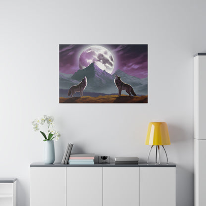 Howling Wolves Matte Canvas, 0.75" Depth