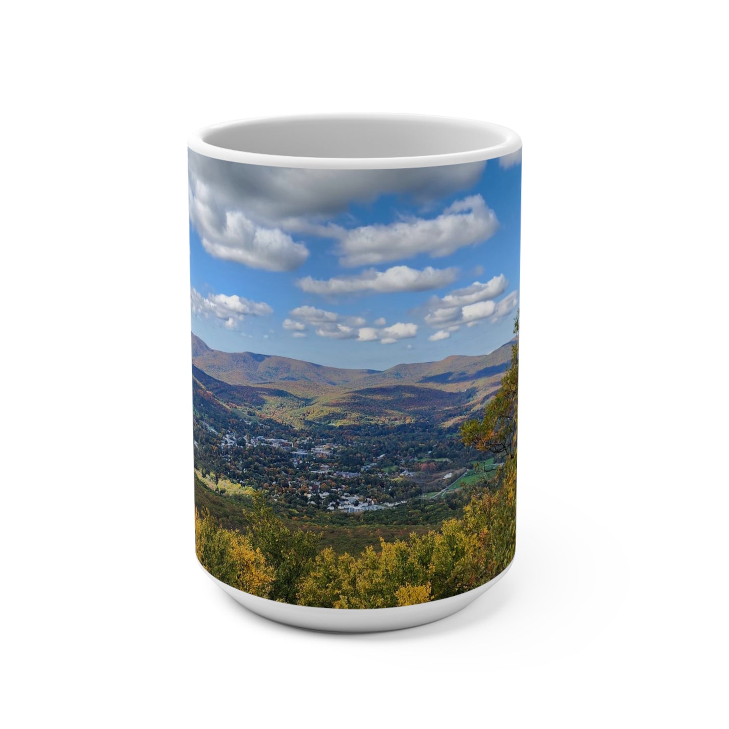 Early Autumn Mountain Top Mug, 15oz