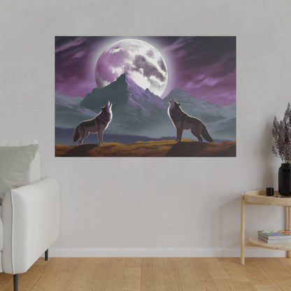 Howling Wolves Matte Canvas, 0.75" Depth