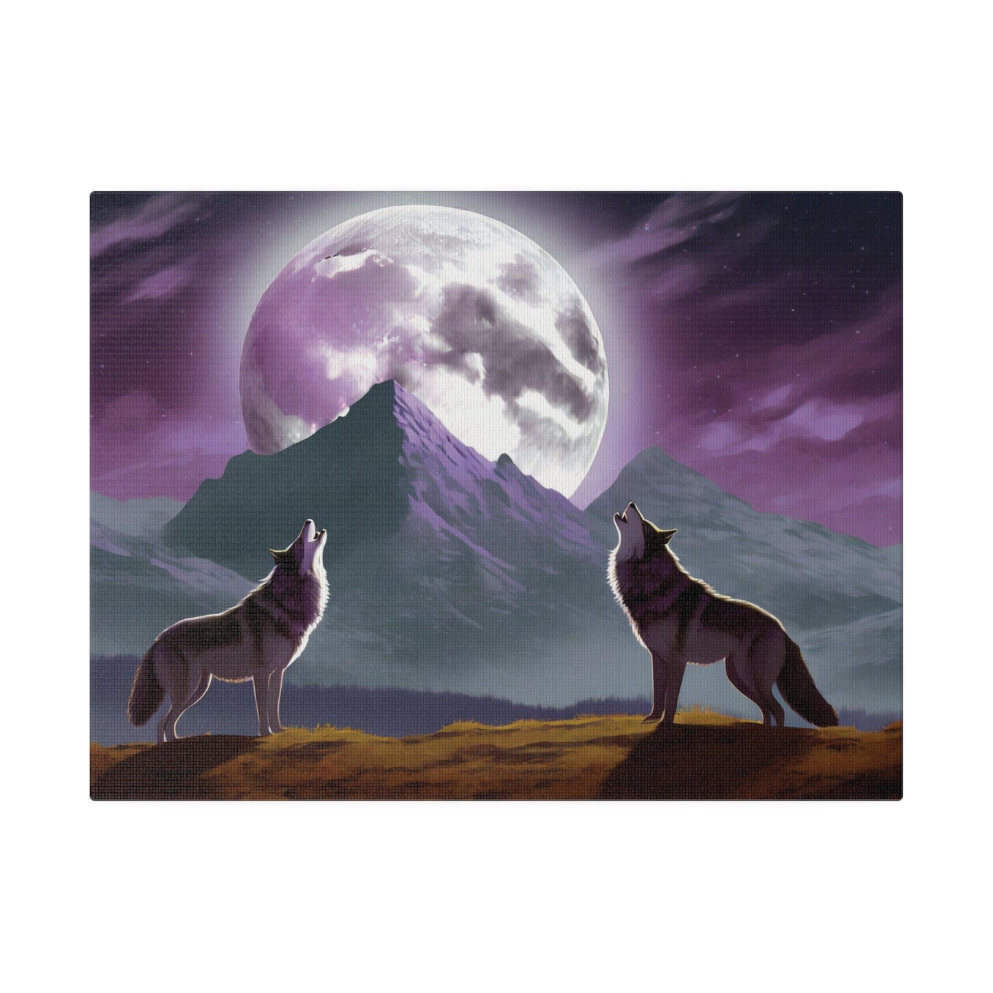 Howling Wolves Matte Canvas, 0.75" Depth