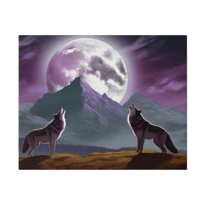 Howling Wolves Matte Canvas, 0.75" Depth