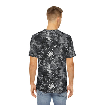 Black Camo, Men's Polyester Tee