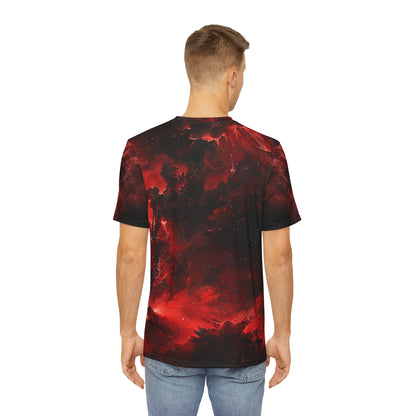 Red Nebula, Men's Polyester Tee