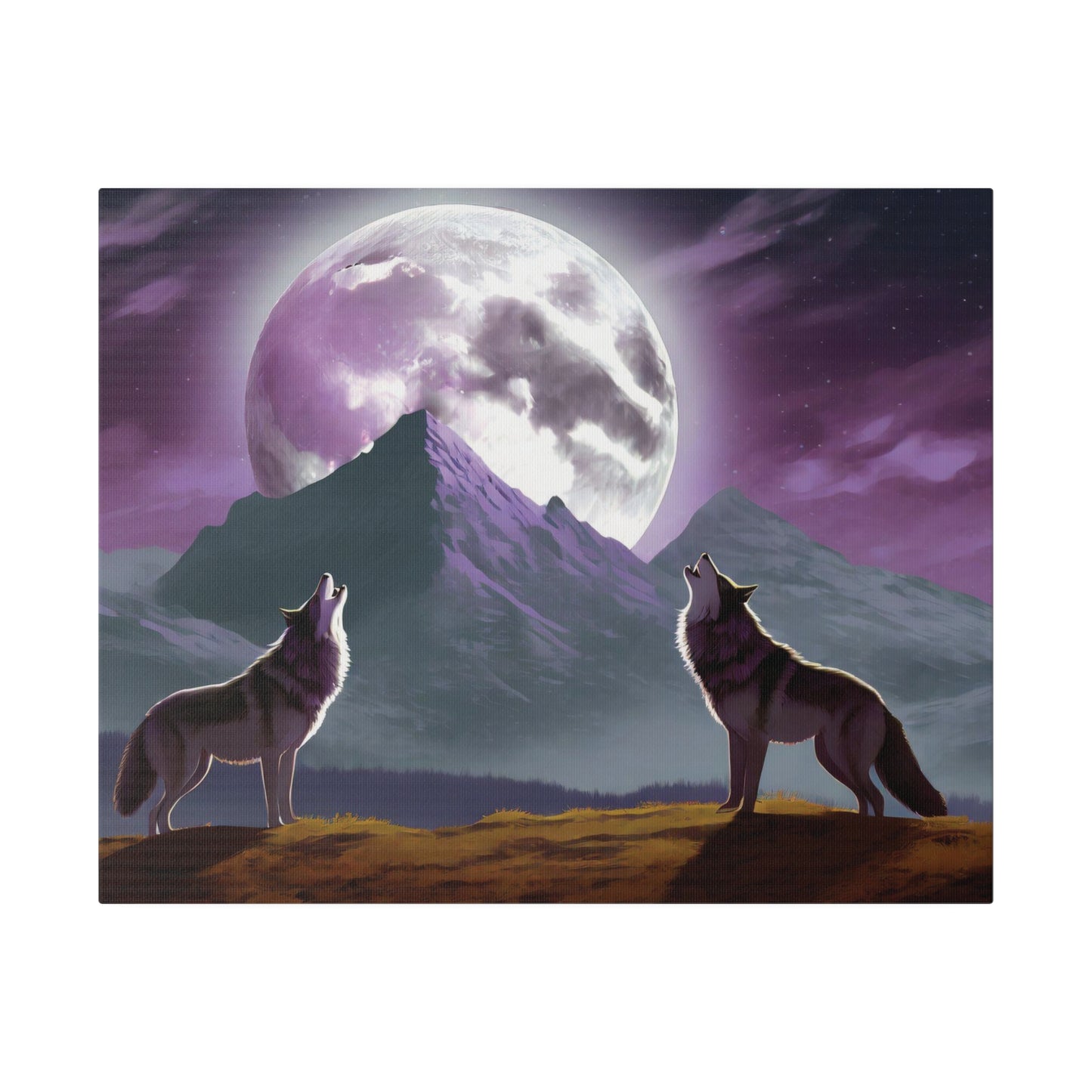 Howling Wolves Matte Canvas, 0.75" Depth