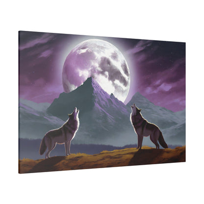 Howling Wolves Matte Canvas, 0.75" Depth