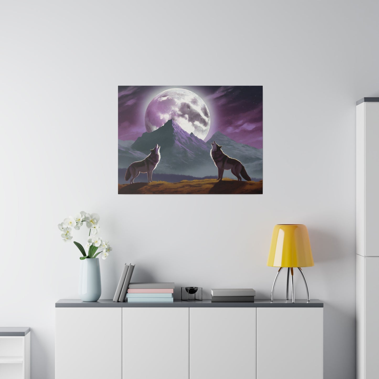 Howling Wolves Matte Canvas, 0.75" Depth