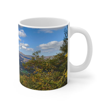 Early Autumn Mountain Top Mug, 11oz