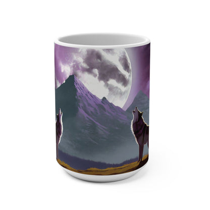 Howling Wolves Mug, 15oz