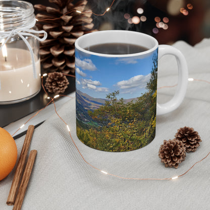 Early Autumn Mountain Top Mug, 11oz