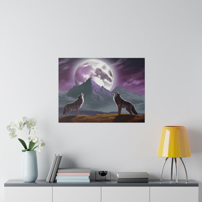 Howling Wolves Matte Canvas, 0.75" Depth