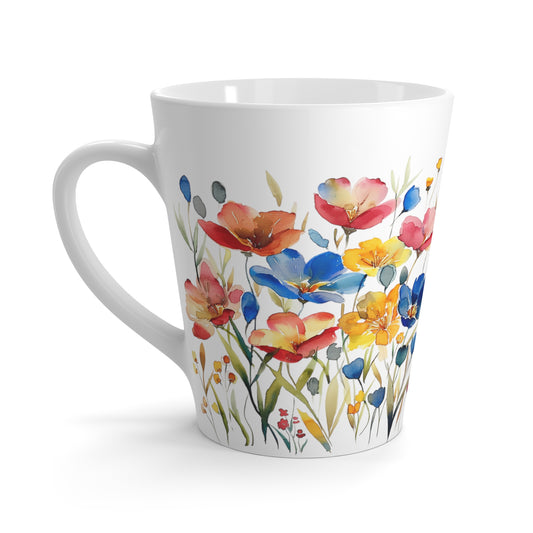 Spring Flower Latte Mug, 12oz