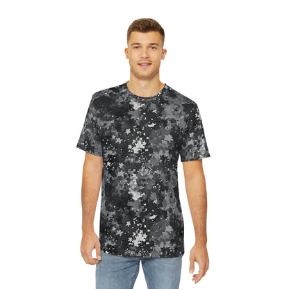 Black Camo, Men's Polyester Tee