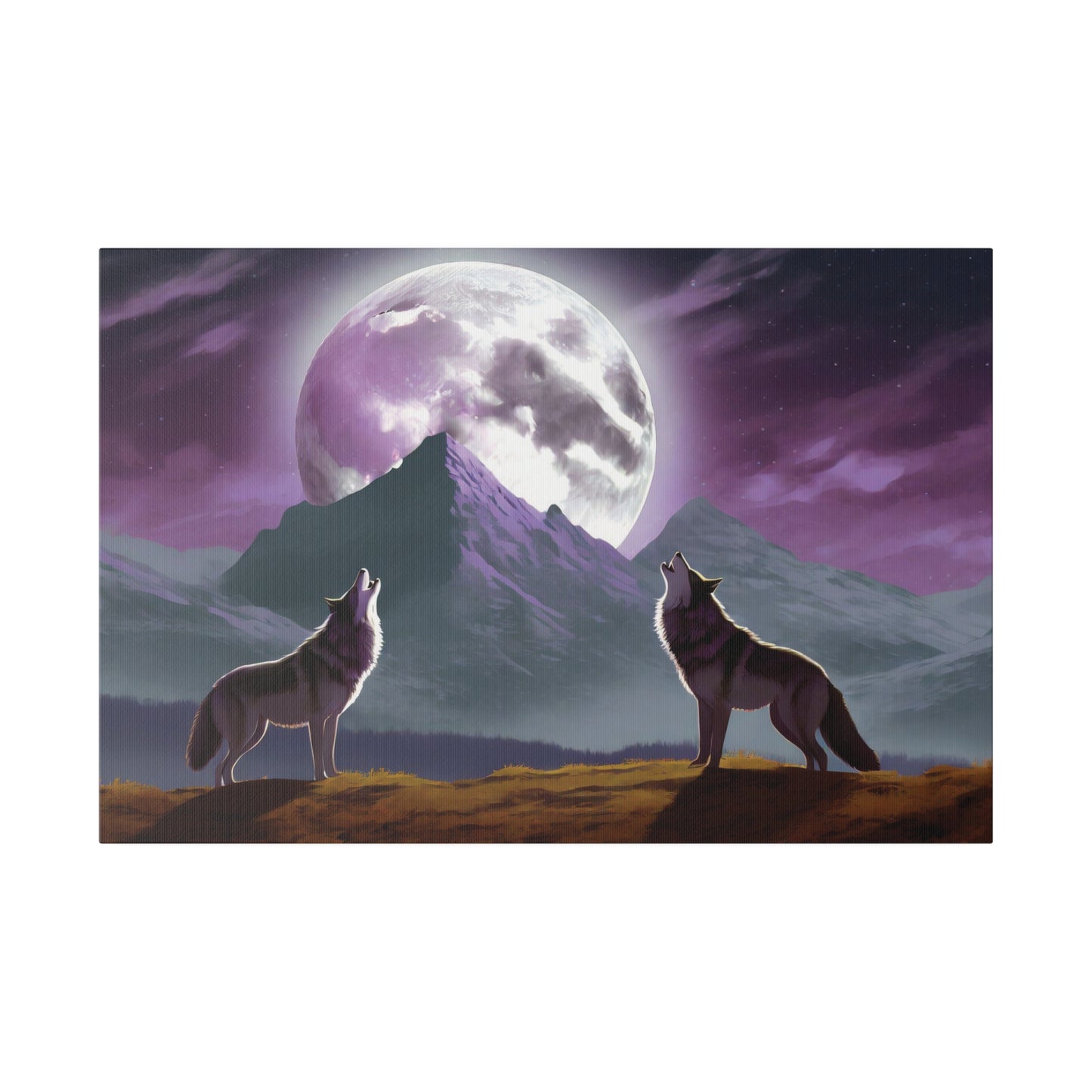 Howling Wolves Matte Canvas, 0.75" Depth