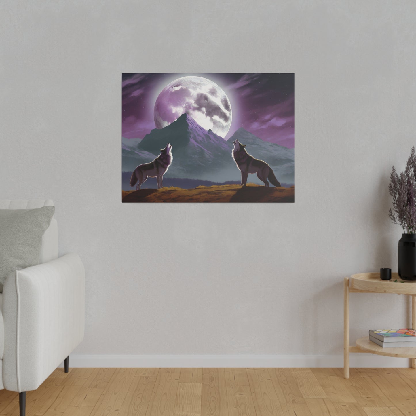 Howling Wolves Matte Canvas, 0.75" Depth