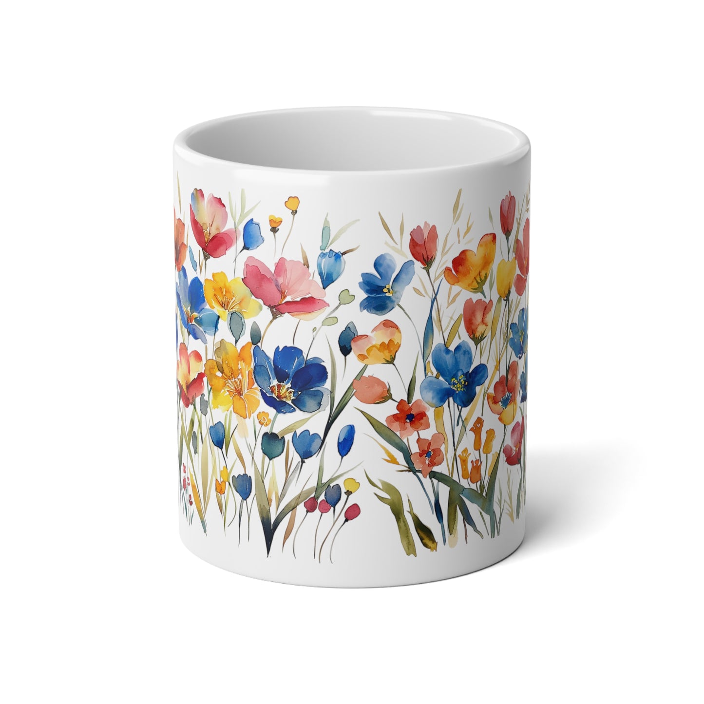 Spring Flower Latte Jumbo Mug, 20oz