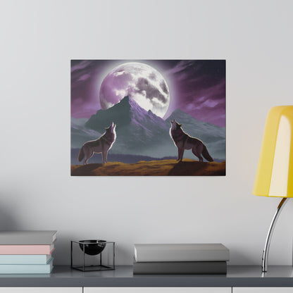 Howling Wolves Matte Canvas, 0.75" Depth