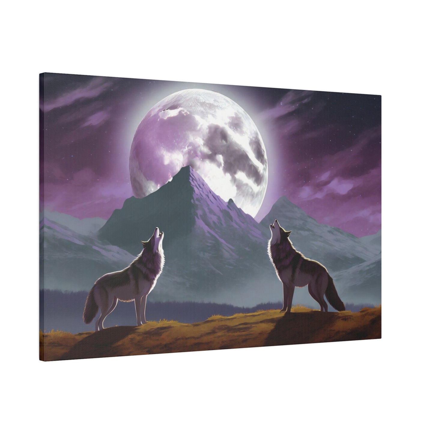 Howling Wolves Matte Canvas, 0.75" Depth